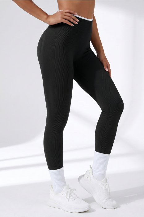 Colanti sport modelatori Vibe Accent, Negru [3]