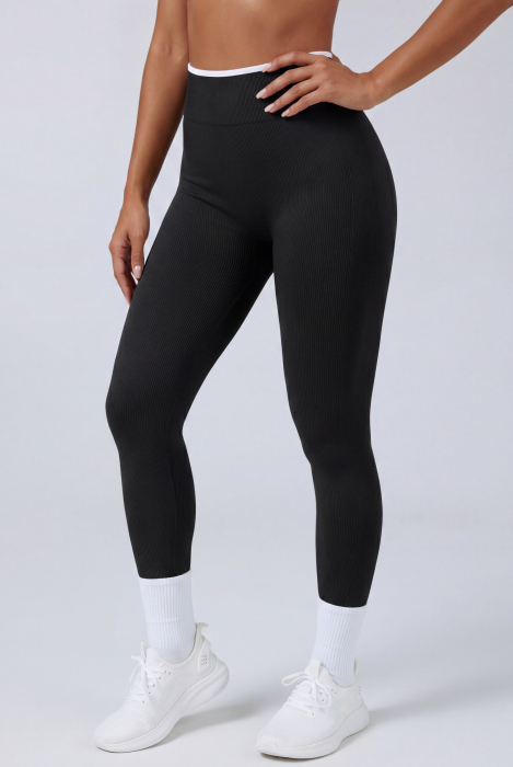 Colanti sport modelatori Vibe Accent, Negru [2]