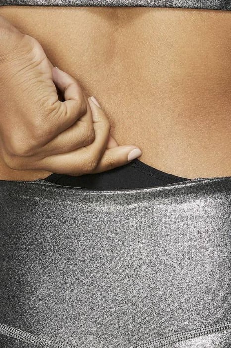 Colanti luciosi cu talie medie Bold Glamour, Bold Silver, Argintiu [5]