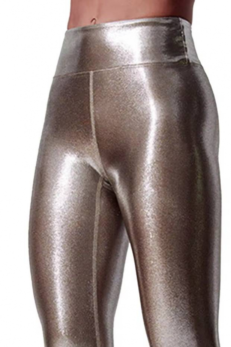 Colanti luciosi cu talie medie Bold Glamour, Copper [3]