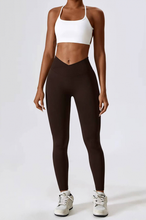 Colanti modelatori cu talie inalta Vee-Shape, Maro inchis [4]