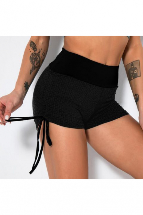 colanti scurti dama modelatori HoneyComb negri - pantaloni scurti dama modelatori fund [4]