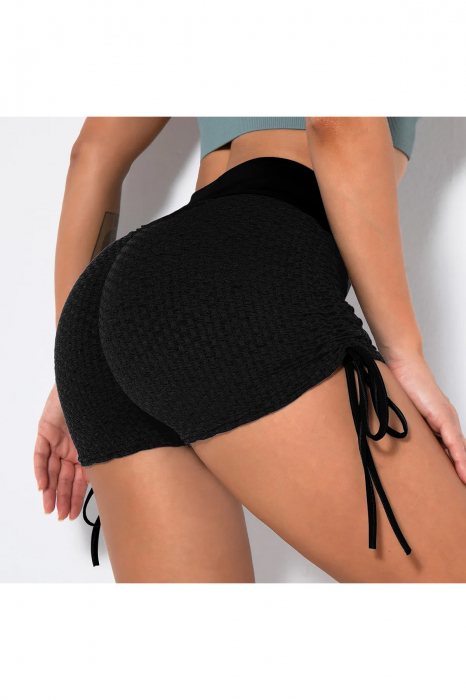 colanti scurti dama modelatori HoneyComb negri - pantaloni scurti dama modelatori fund [3]