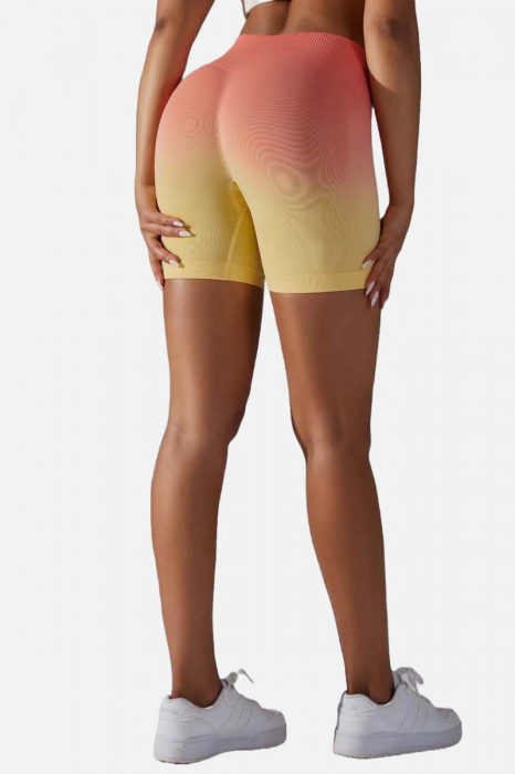 Colanti scurti modelatori Rainbow, gradient, rosu/galben [5]