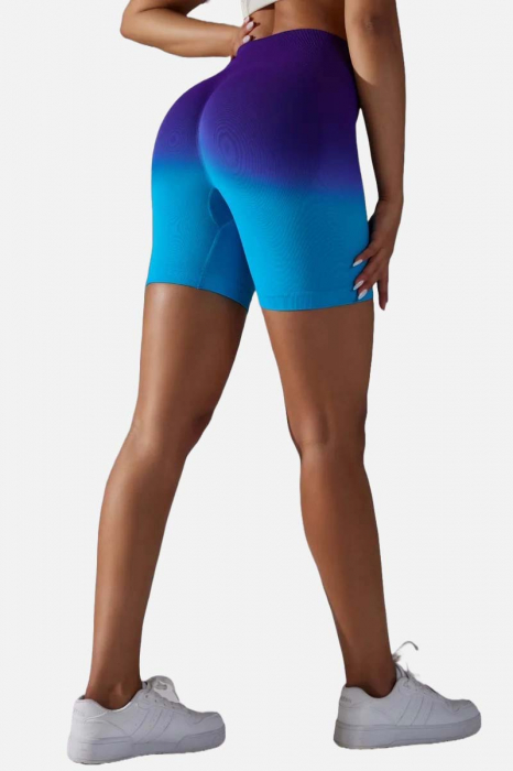 Colanti scurti modelatori Rainbow, gradient, mov/albastru [5]