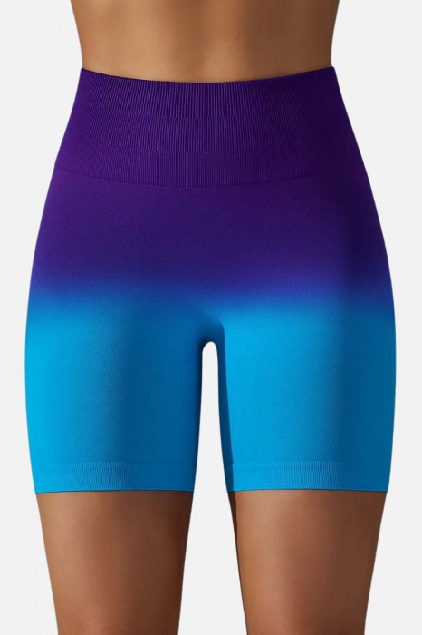 Colanti scurti modelatori Rainbow, gradient, mov/albastru [3]