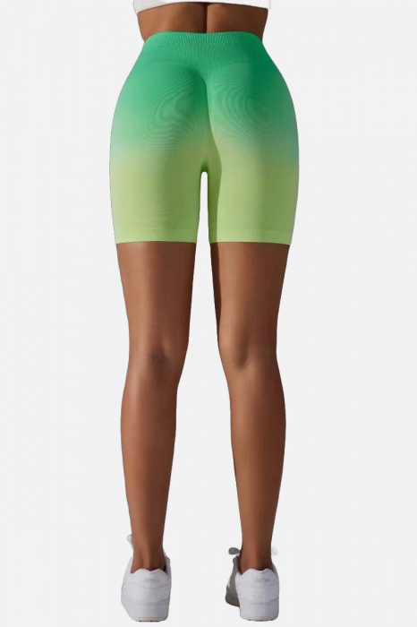 Colanti scurti modelatori Rainbow, gradient, verde neon/lime [5]