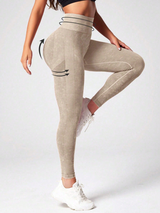 Colanti sport modelatori, texturati, Thunder-Dust, Bej [4]