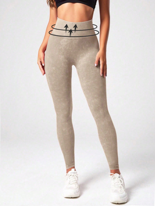 Colanti sport modelatori, texturati, Thunder-Dust, Bej [3]