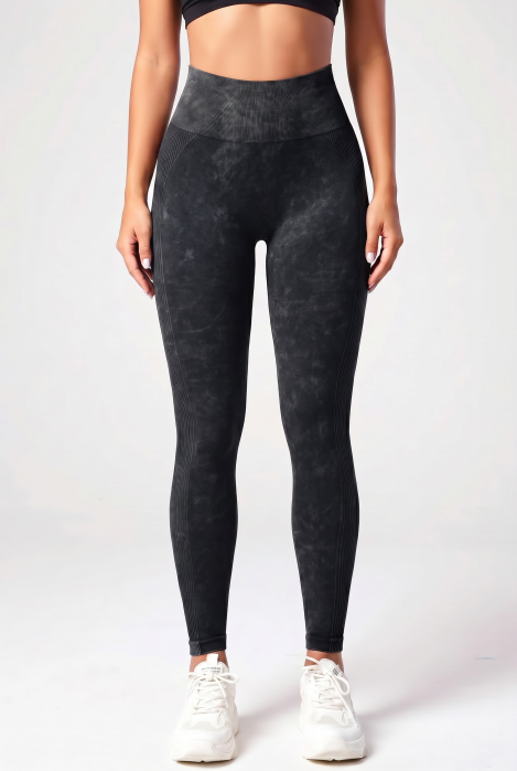 Colanti sport modelatori, texturati, Thunder-Dust, Negru [4]