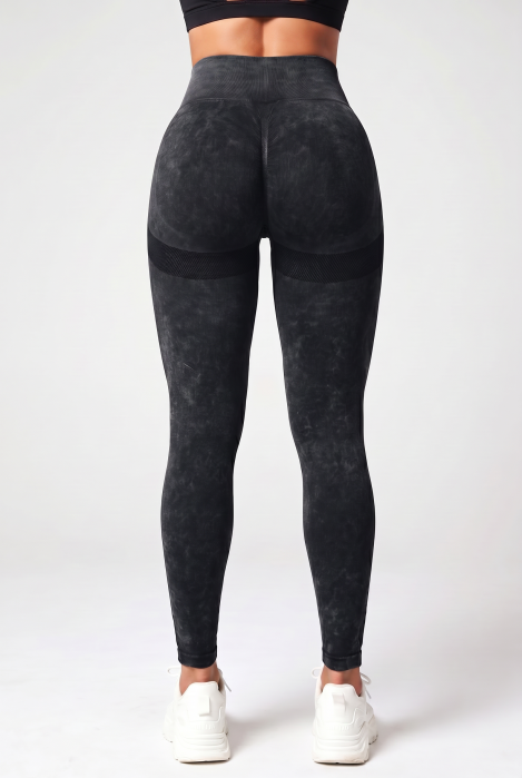 Colanti sport modelatori, texturati, Thunder-Dust, Negru [5]