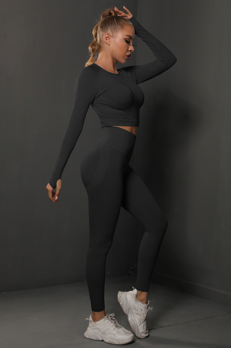 pantaloni-sport-modelatori-cu-efect-de-compresie-onyx negru, pantaloni modelatori dama seamless fara cusaturi, colanti mulati verde [4]