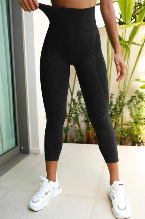 Pantaloni yoga/fitness, Negru [4]