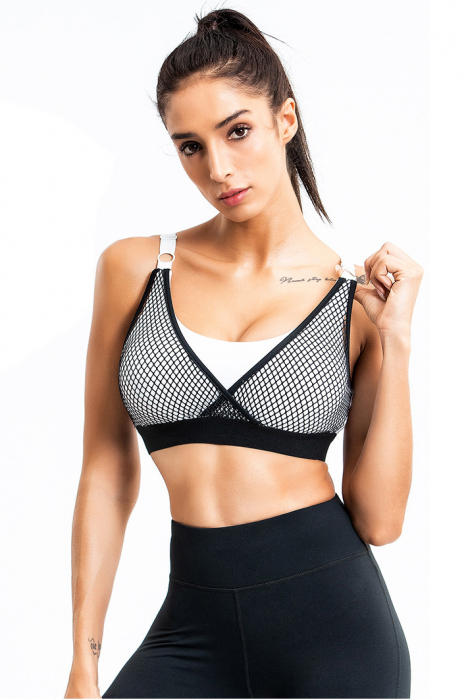 Compleu sport dama FiziOn Contrast, High-Performance, Multicolor, Negru/Alb [7]