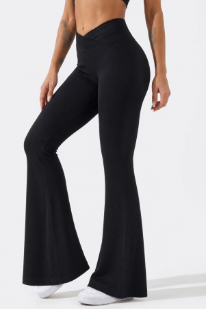 Colanti Texturati - Colanti evazati Vee-Flare, Negru
