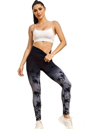 Colanti fitness modelatori Gradient Marble, Negru/Gri [4]