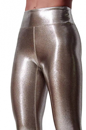 Colanti luciosi cu talie medie Bold Glamour, Copper [2]