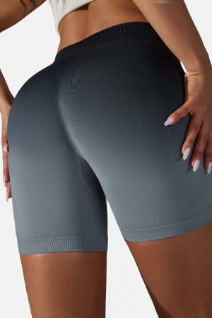 Colanti Ombre - Colanti scurti modelatori Rainbow, gradient, negru/gri