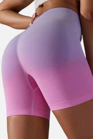 Colanti Ombre - Colanti scurti modelatori Rainbow, gradient, lila/roz