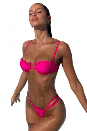 Costume de baie - Costum de baie 2 piese Venetia, Roz Aprins