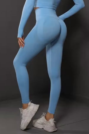 Colanti - Pantaloni sport modeltori cu efect de compresie Topaz, Albastru
