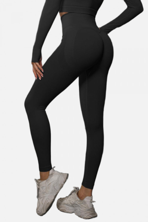 pantaloni-sport-modelatori-cu-efect-de-compresie-onyx negru, pantaloni modelatori dama seamless fara cusaturi, colanti mulati verde [1]