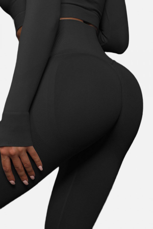 pantaloni-sport-modelatori-cu-efect-de-compresie-onyx negru, pantaloni modelatori dama seamless fara cusaturi, colanti mulati verde [2]