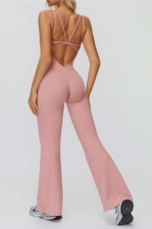 Compleuri - Salopera sport-eleganta Bella Flare, Roz
