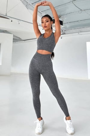 Compleu fitness dama cu efect modelator FlexyShape, Gri [2]