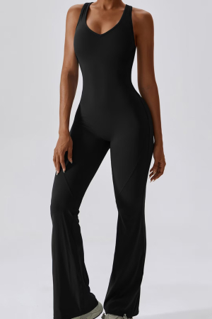 Compleuri - Salopeta fitness Flow Flare, Negru