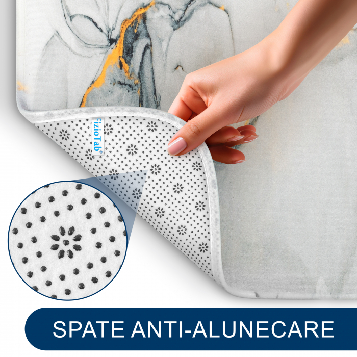 Set 3 Covorase Baie FizioTab®, Antiderapante, Model Abstract Gri [4]