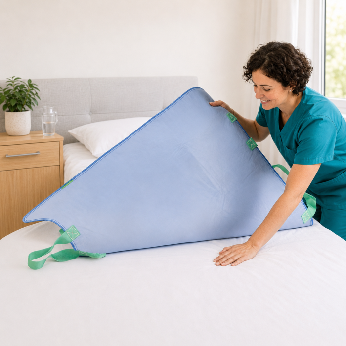 Aleza 8 Manere 90 x 200 pentru Repozitionare, Ridicare, Intoarcere Usoara, Impermeabila si Reutilizabila FizioTab®, Tip Cearceaf Absorbant, Protectie Saltea Lavabila [2]