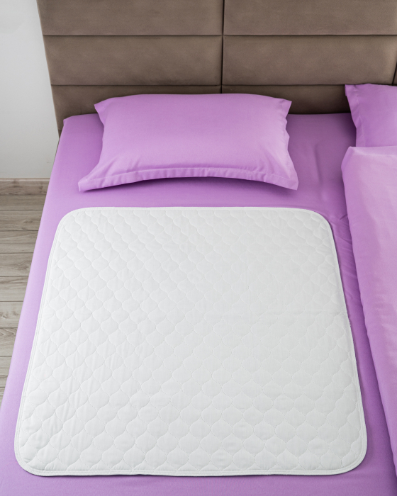 Aleza FizioTab®,Protectie saltea impermeabila/Reutilizabila, pentru Pacienti cu Incontinenta, Lavabila, 90 x 85 cm, Albastru [5]