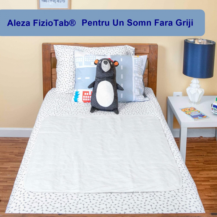 Aleza FizioTab®,Protectie saltea impermeabila/Reutilizabila, pentru Pacienti cu Incontinenta, Lavabila, 90 x 85 cm, Albastru [13]