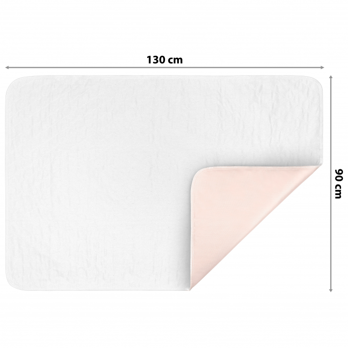 Aleza Impermeabila, Lavabila si Reutilizabila FizioTab®, pentru Pacienti cu Incontinenta si Copii, 131 x 90 cm, Bej [2]