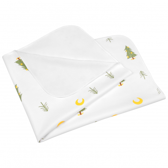 Aleza impermeabila mare pentru copii, FizioTab®, 80x100 cm, absorbanta si lavabila, refolosibila, tip paturica, pentru schimbat scutecul bebelusului, Braduti [7]