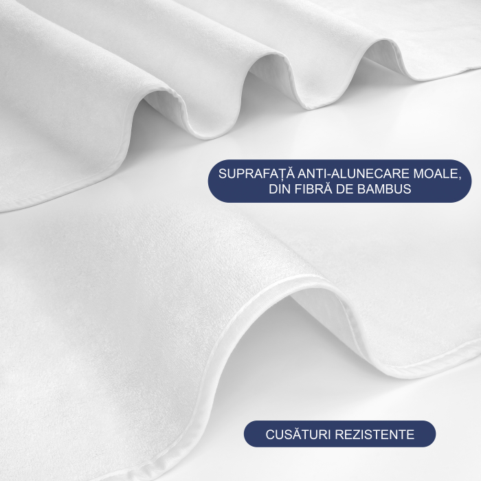 Aleza impermeabila mare pentru copii, FizioTab®, 80x100 cm, absorbanta si lavabila, refolosibila, tip paturica, pentru schimbat scutecul bebelusului Ursuleti [4]