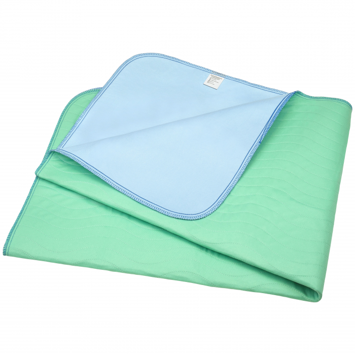 Aleza Impermeabila Reutilizabila FizioTab® 130 x 90 cm, Protectie Saltea Lavabila, pentru Pacienti cu Incontinenta, Adulti si Copii, Verde/Albastru [9]