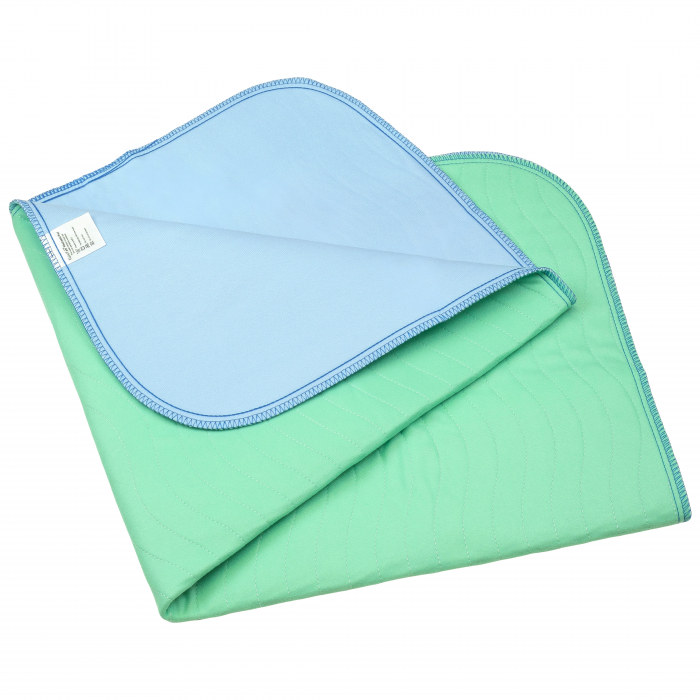 Aleza Impermeabila Reutilizabila FizioTab® 90 x 85 cm, Protectie Saltea Lavabila, pentru Pacienti cu Incontinenta, Adulti si Copii, Verde/Albastru [9]