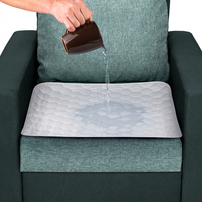 Aleza Scaun Reutilizabila, FizioTab®, Absorbantă si Lavabilă, pentru Adulti si Copii, Pacienti cu Incontinență, cu Suprafata speciala Anti-alunecare, 50 x 50 cm, Verde/Alb, 2 bucati [3]