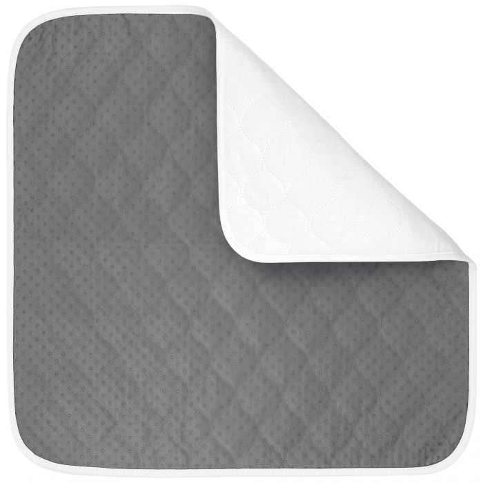 Aleza Scaun Reutilizabila, FizioTab®, Absorbantă si Lavabilă, pentru Adulti si Copii, Pacienti cu Incontinență, cu Suprafata speciala Anti-alunecare, 50 x5 0 cm, Gri/Alb, 2 bucati [10]