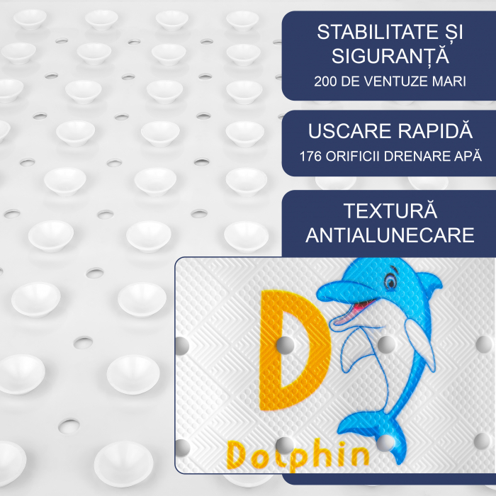Covoras pentru cada, anti-alunecare, FizioTab®, 100×40 cm, Alfabet [3]