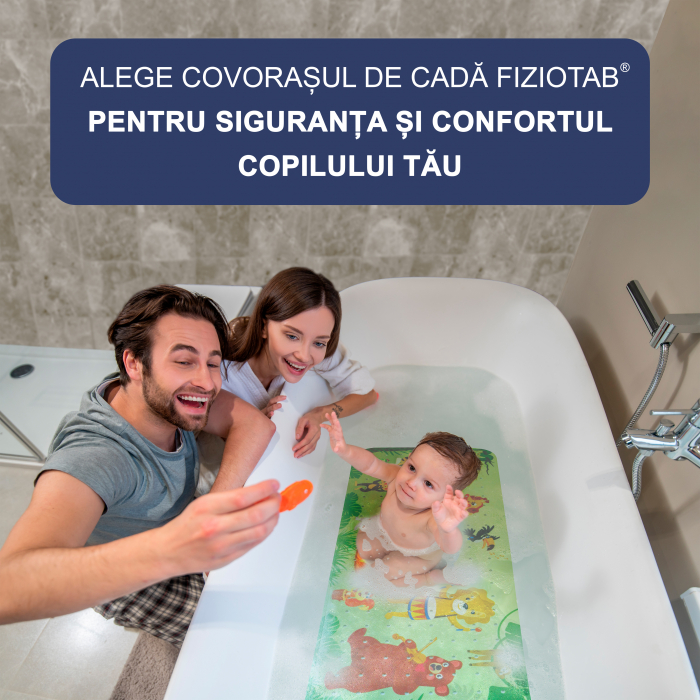 Covoras pentru cada, anti-alunecare, FizioTab®, 100×40 cm, Jungle [5]