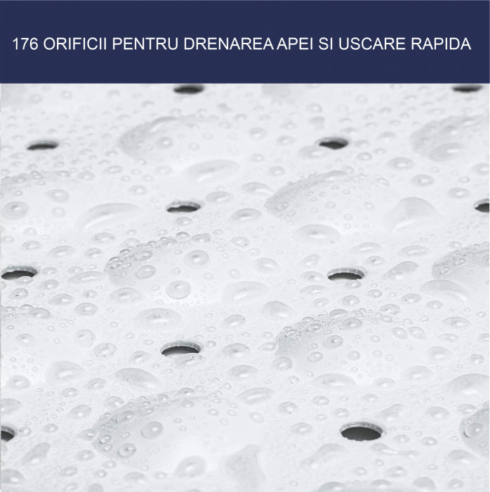 Covoras pentru cada, anti-alunecare, FizioTab®, 100x40 cm, Alb [3]