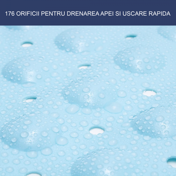 Covoras pentru cada, anti-alunecare, FizioTab®, 100x40 cm, Albastru Deschis [3]