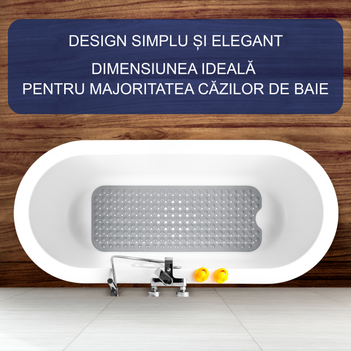Covoras pentru cada, anti-alunecare, FizioTab®, 100x40 cm, Gri [2]