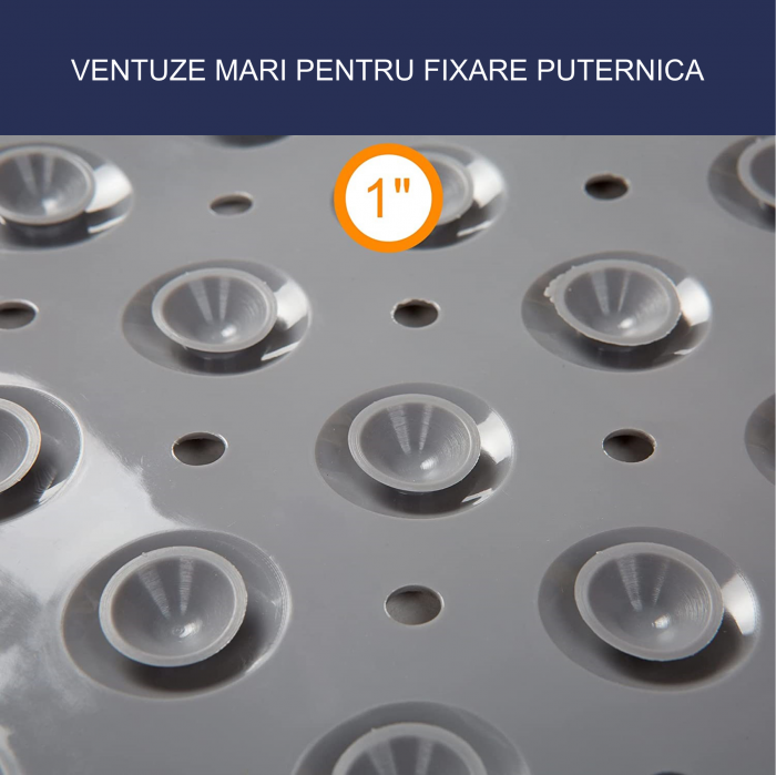 Covoras pentru cada, anti-alunecare, FizioTab®, 100x40 cm, Gri [3]