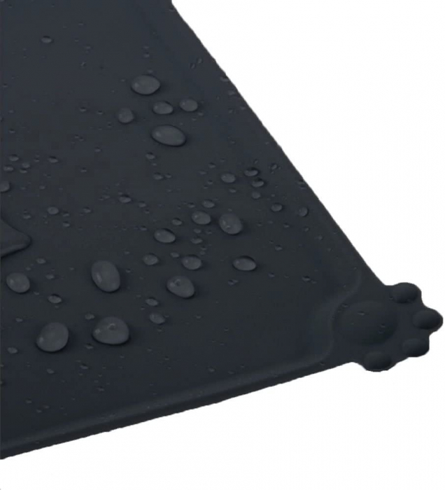 Covoras Silicon pentru Animale, FizioTab®, Suport Castroane si Boluri pentru Caini si Pisici, Negru [3]