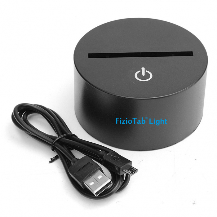 Lampa De Veghe 3D LED FizioTab®, 7 Culori, Lumina Ambientala, Alimentare USB, Casuta [5]