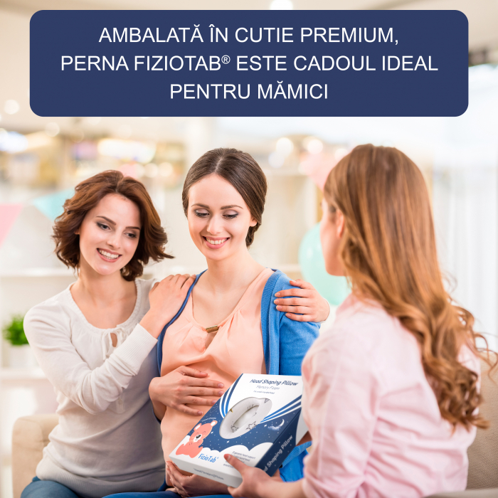Perna Bebelusi FizioTab® Anti Plagiocefalie pentru Formarea Capului cu 2 Huse de Protectie, Spuma cu Memorie, Cosmos [6]